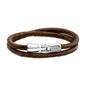 Pulsera para hombre y mujer de piel natural de serpiente o lagarto, con broche en baño de rodio - Joyería y bisutería fina