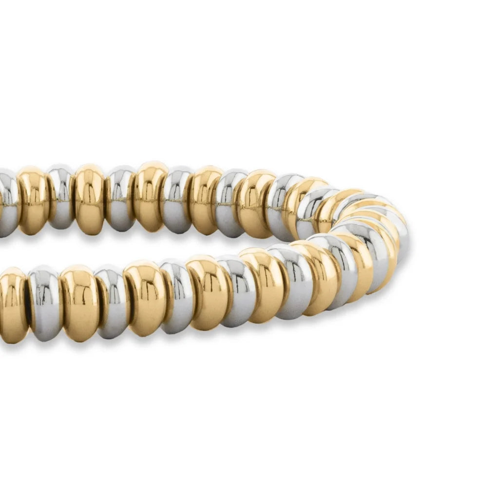 Pulsera baño en Oro 22K y rodio, Hilo de seda - Joyería y bisutería fina