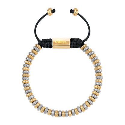Pulsera baño en Oro 22K y rodio, Hilo de seda - Joyería y bisutería fina