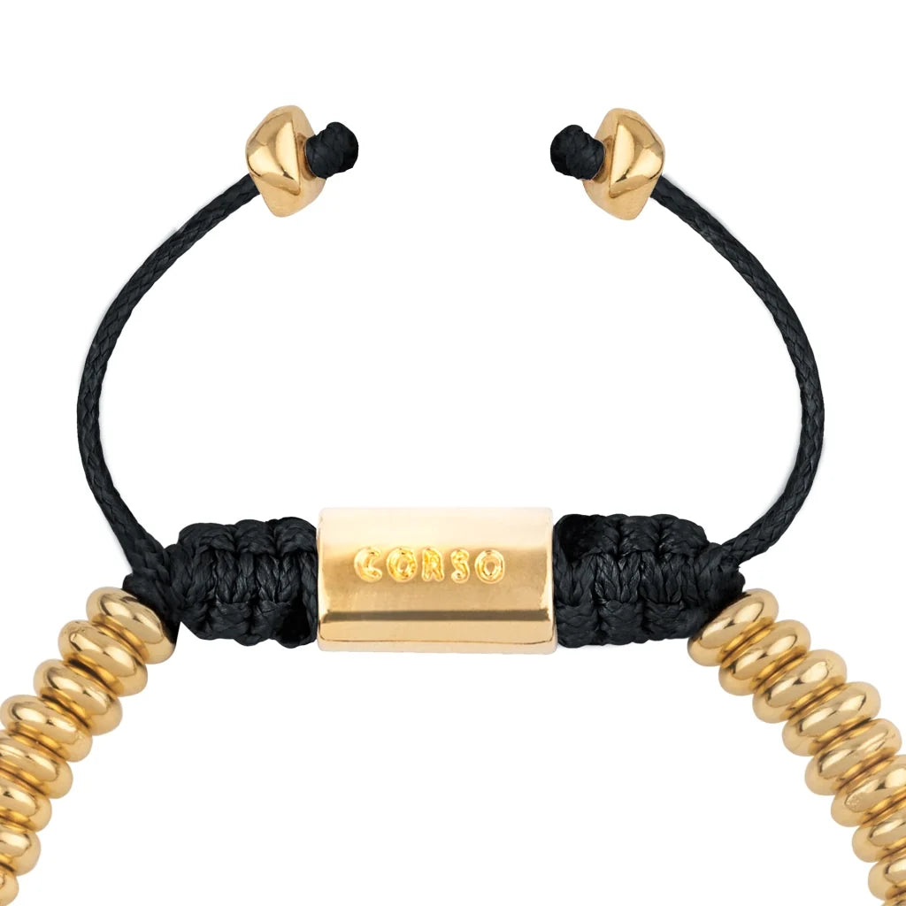 Pulsera baño en oro de 22K, Hilo de seda - Joyería y bisutería fina