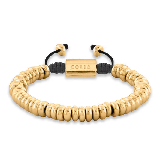 Pulsera baño en oro de 22K, Hilo de seda - Joyería y bisutería fina