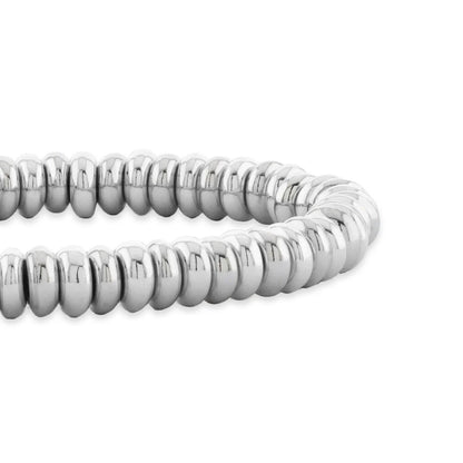 Pulsera baño en rodio, Hilo de seda - Joyería y bisutería fina