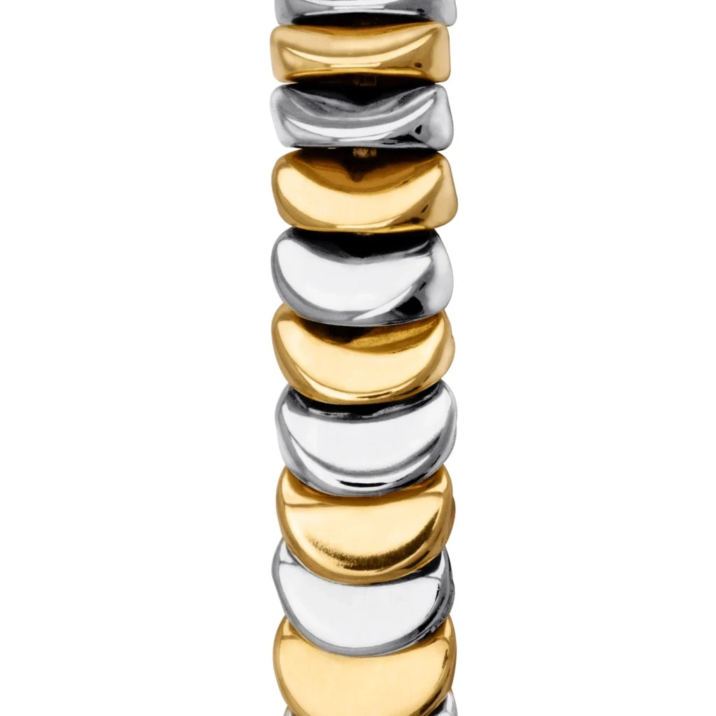 Pulsera ajustable con hilo de seda, con placa insignia corso y lunas en baño de rodio y oro de 22K - Joyería y bisutería fina