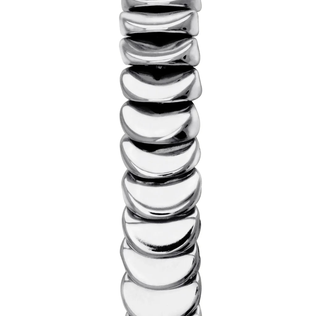 Pulsera ajustable con hilo de seda, con placa insignia corso y lunas en baño de rodio - Joyería y bisutería fina