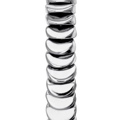 Pulsera ajustable con hilo de seda, con placa insignia corso y lunas en baño de rodio - Joyería y bisutería fina