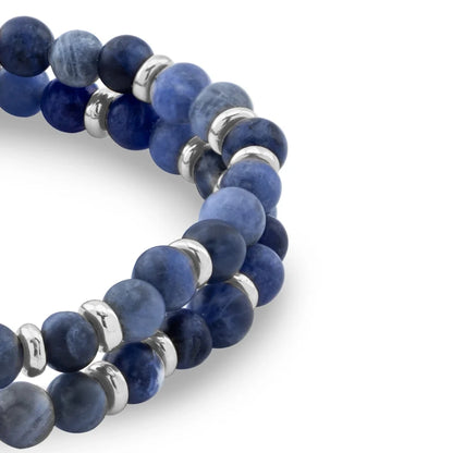 Pulsera con piedras 4mm, mini donas y broche en baño de rodio - Joyería y bisutería fina