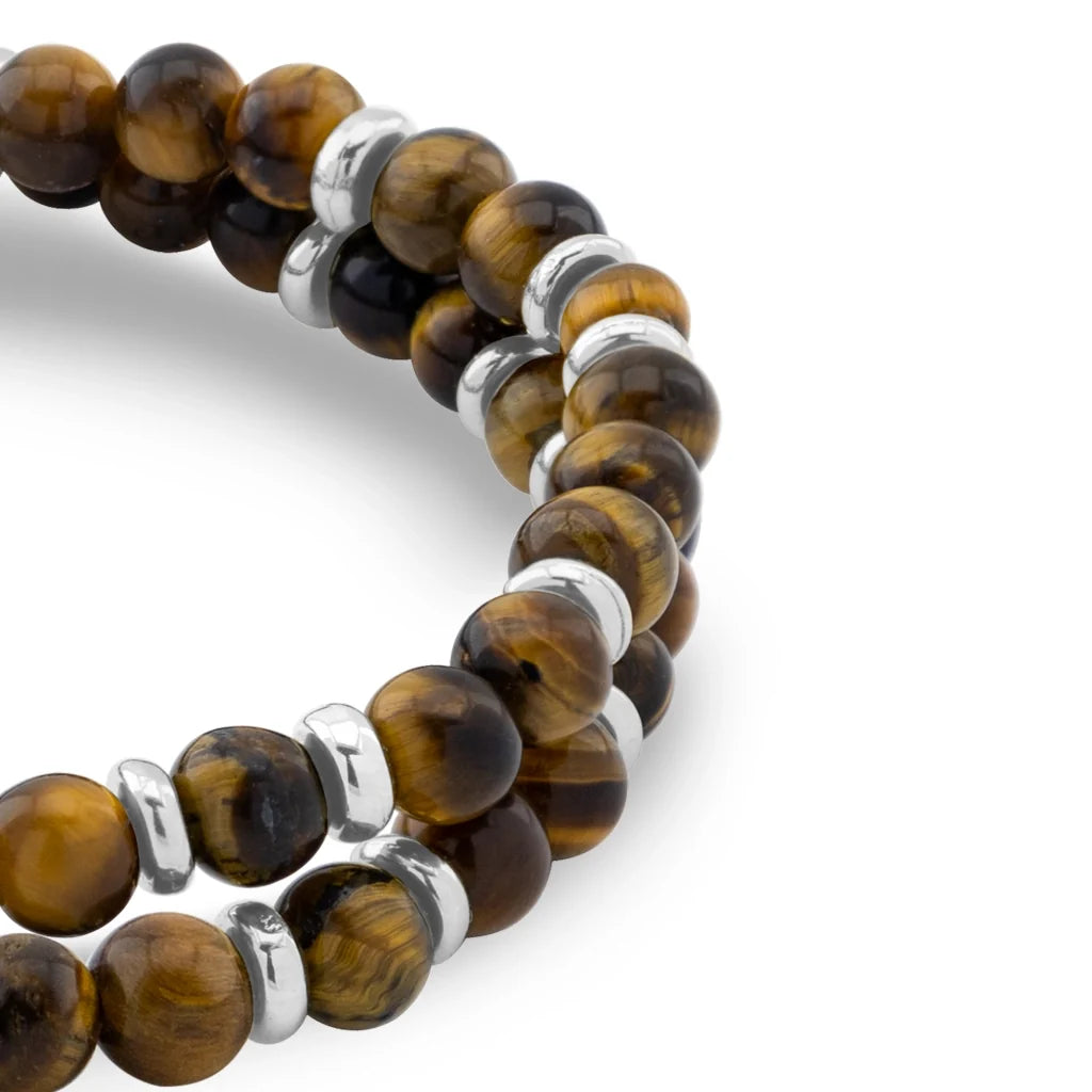 Pulsera con piedras 4mm, mini donas y broche en baño de rodio - Joyería y bisutería fina