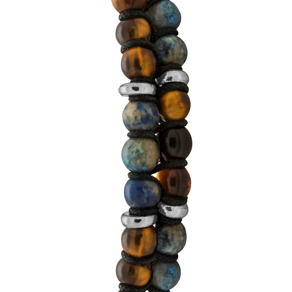Pulsera ajustable con piedras 4mm, con mini donas y placa insignia en baño de rodio - Joyería y bisutería fina