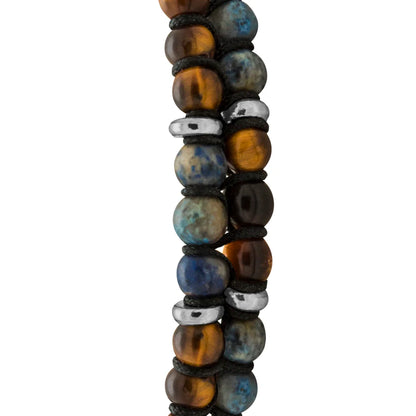 Pulsera ajustable con piedras 4mm, con mini donas y placa insignia en baño de rodio - Joyería y bisutería fina
