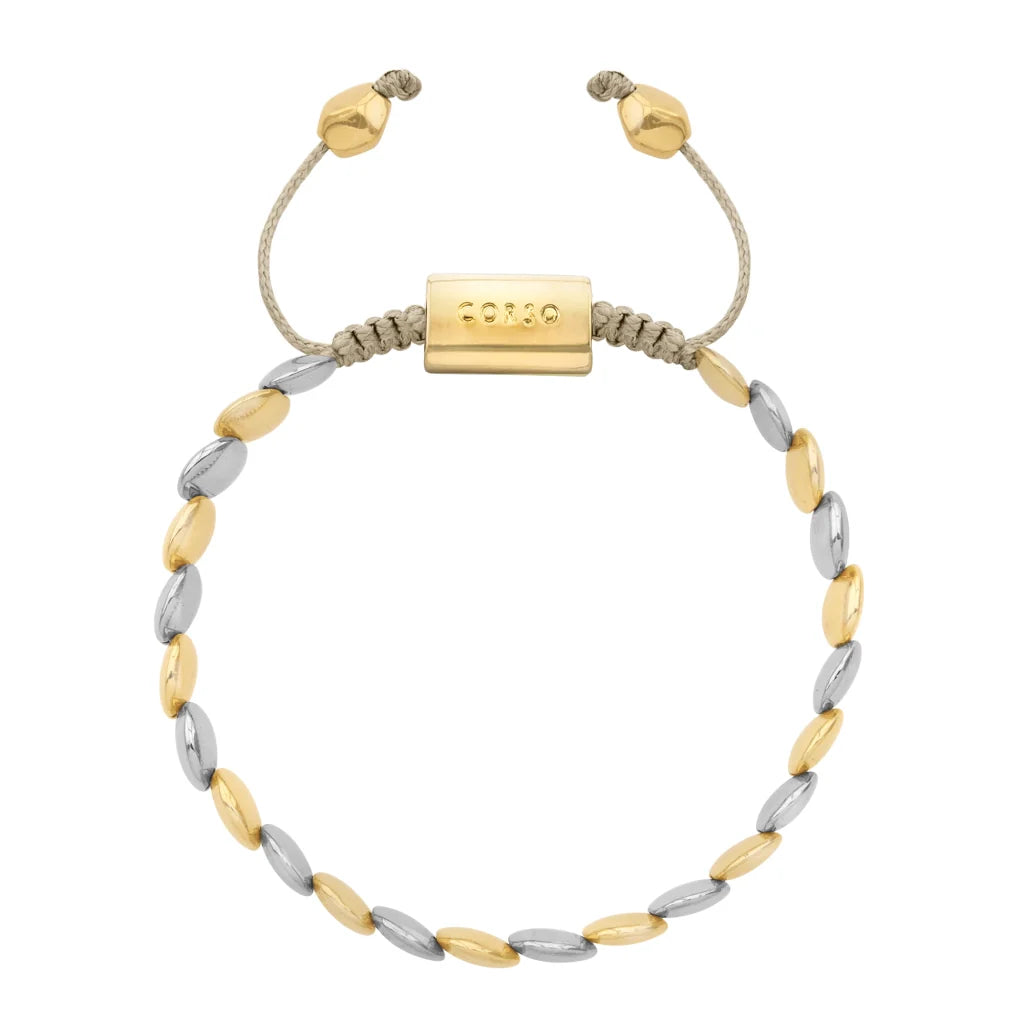 Pulsera con broche ajustable, mini lunas en baño de oro 22K o rodio - Joyería y bisutería fina