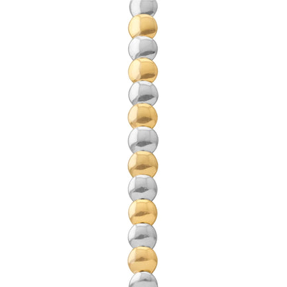 Pulsera con broche ajustable, mini lunas en baño de oro 22K o rodio - Joyería y bisutería fina