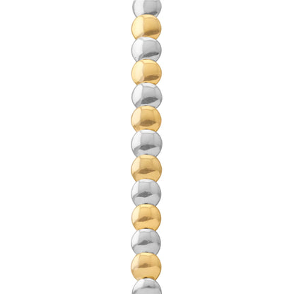 Pulsera con broche ajustable, mini lunas en baño de oro 22K o rodio - Joyería y bisutería fina