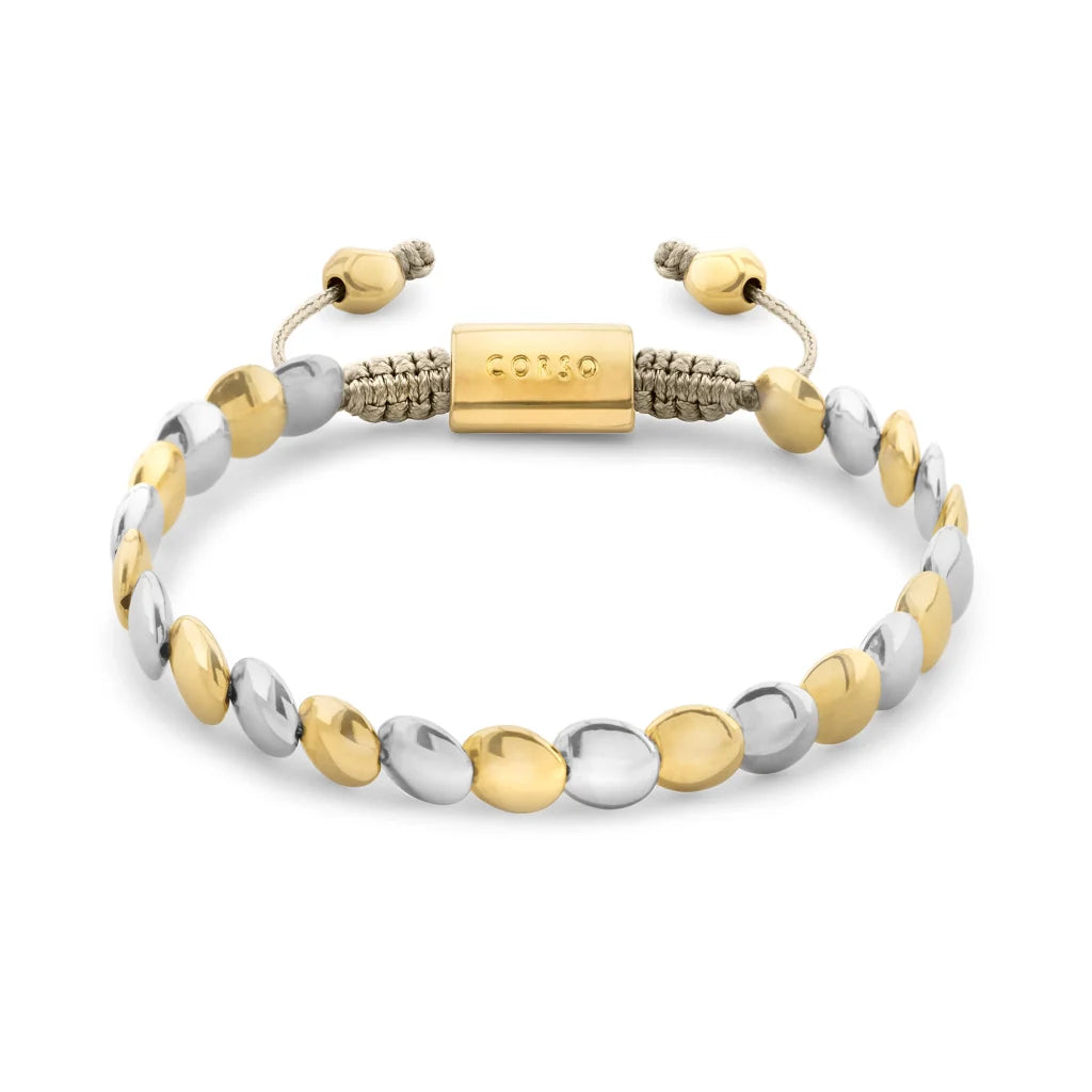 Pulsera con broche ajustable, mini lunas en baño de oro 22K o rodio - Joyería y bisutería fina