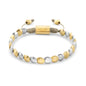 Pulsera con broche ajustable, mini lunas en baño de oro 22K o rodio - Joyería y bisutería fina