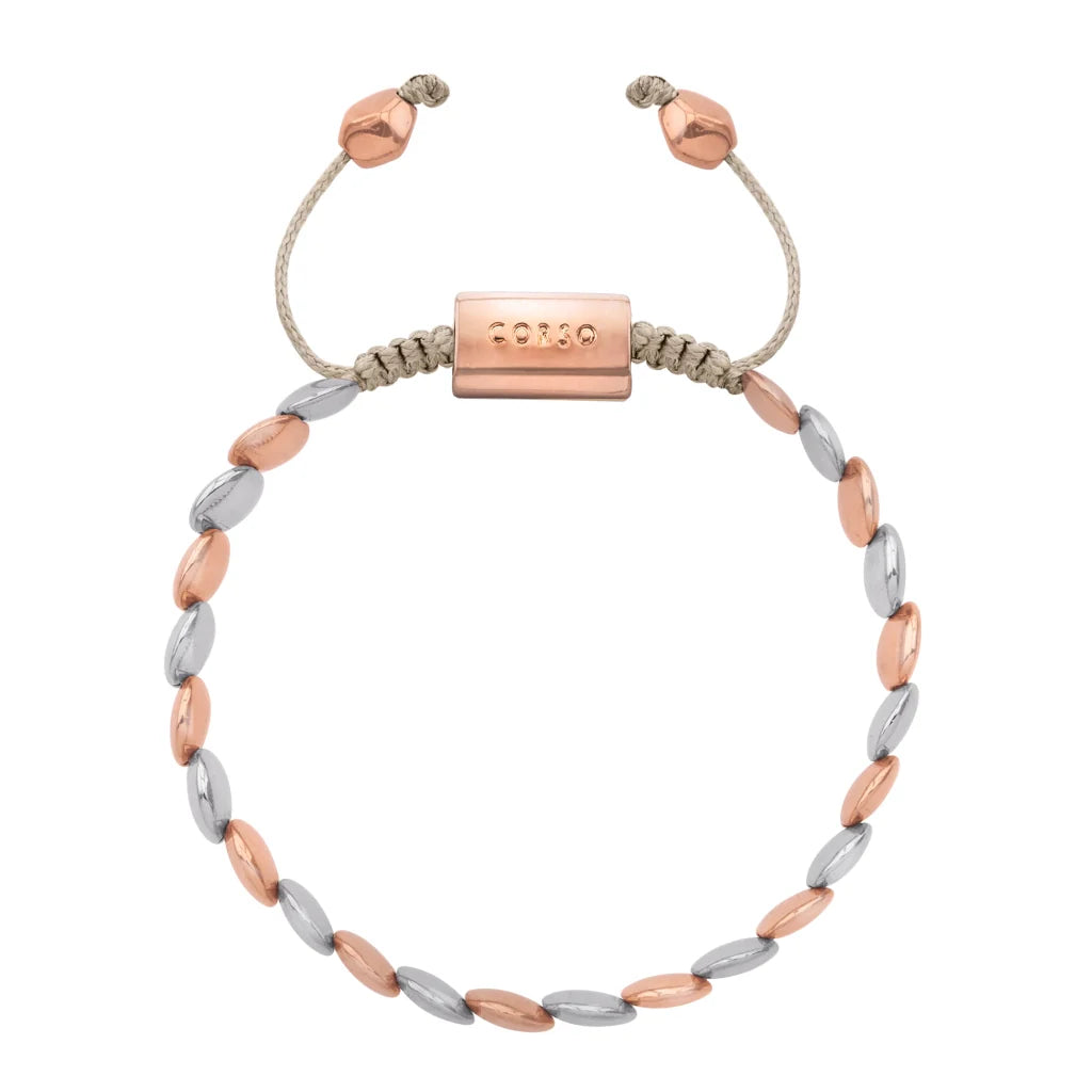Pulsera con broche ajustable, mini lunas en baño de oro rosa 22K o rodio - Joyería y bisutería fina