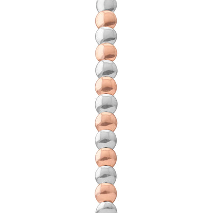 Pulsera con broche ajustable, mini lunas en baño de oro rosa 22K o rodio - Joyería y bisutería fina