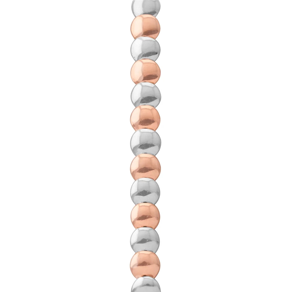 Pulsera con broche ajustable, mini lunas en baño de oro rosa 22K o rodio - Joyería y bisutería fina