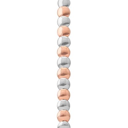 Pulsera con broche ajustable, mini lunas en baño de oro rosa 22K o rodio - Joyería y bisutería fina