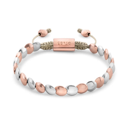 Pulsera con broche ajustable, mini lunas en baño de oro rosa 22K o rodio - Joyería y bisutería fina