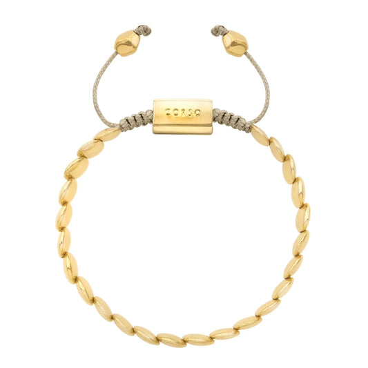 Pulsera con broche ajustable, mini lunas en baño de oro 22K - Joyería y bisutería fina
