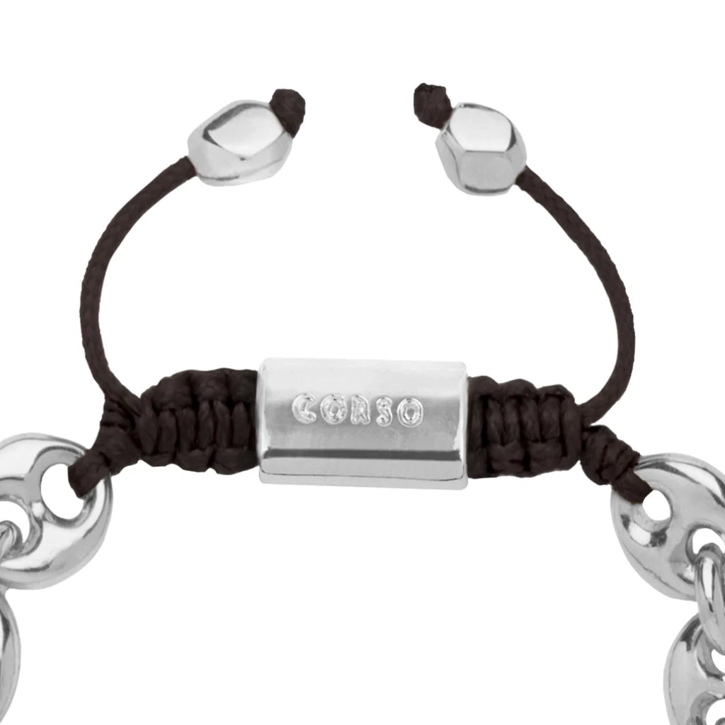 Pulsera con eslabones en baño de rodio - Joyería y bisutería fina