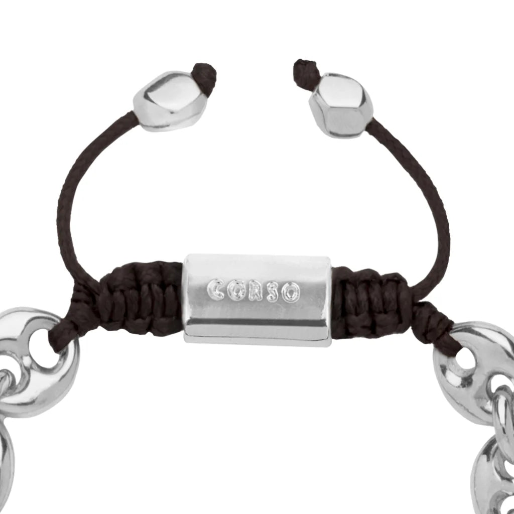 Pulsera con eslabones en baño de rodio - Joyería y bisutería fina