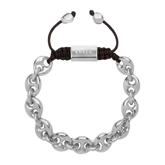 Pulsera con eslabones en baño de rodio - Joyería y bisutería fina
