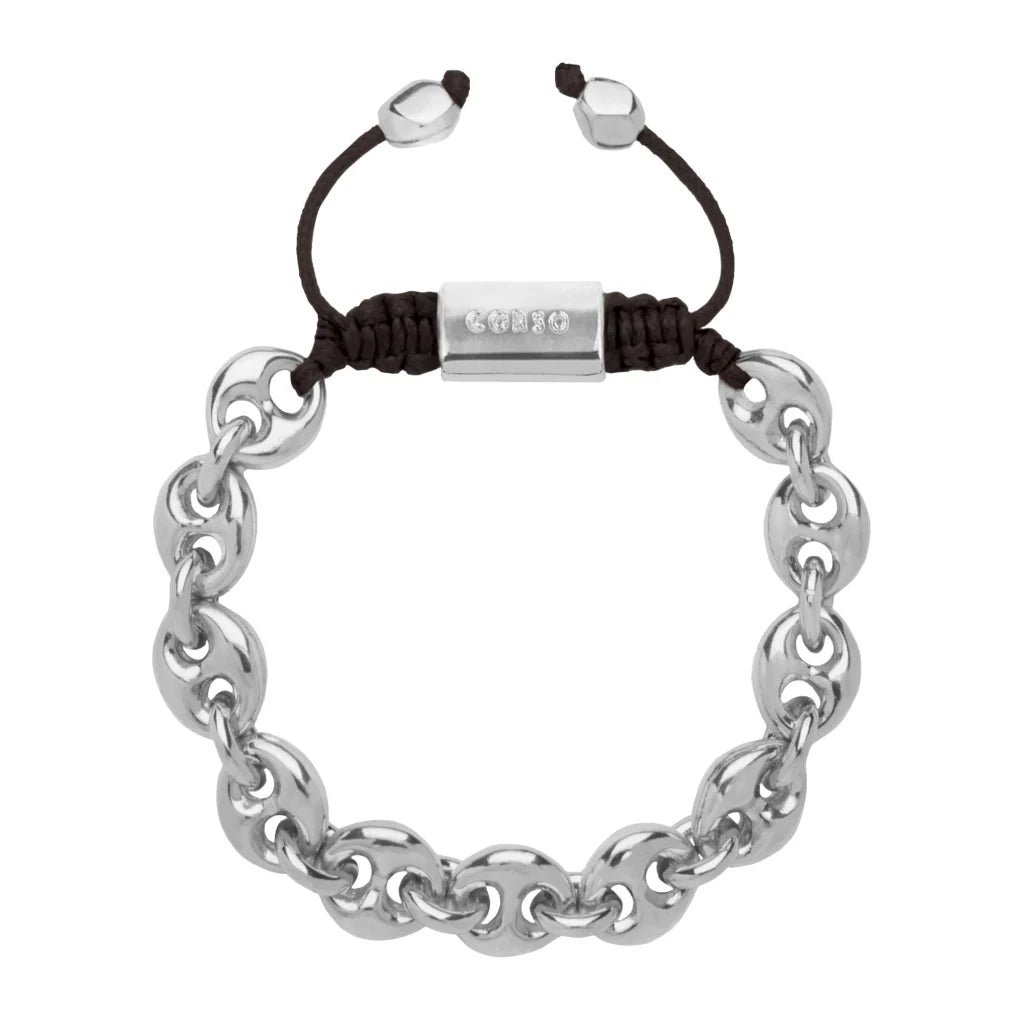 Pulsera con eslabones en baño de rodio - Joyería y bisutería fina