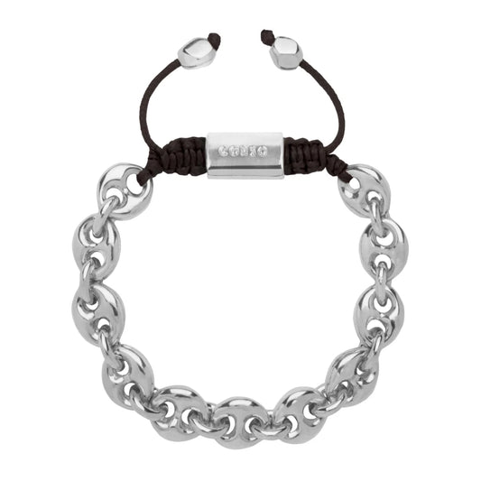 Pulsera con eslabones en baño de rodio - Joyería y bisutería fina
