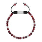 Pulsera con piedras en cubo facetado 4mm, con placa con insignia Corso y mini donas de baño de rodio - Joyería y bisutería fina