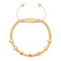 Pulsera con rondanas, donas y placa octagonal en baño de oro 22K - Joyería y bisutería fina