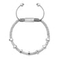 Pulsera con rondanas, donas y placa octagonal en baño de rodio - Joyería y bisutería fina