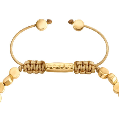 Pulsera con cuentas cilíndricas bañadas en Oro 22K - Joyería y bisutería fina