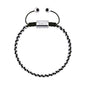 Pulsera En baño de rodio, Hilo de seda, Trenzado - Joyería y bisutería fina