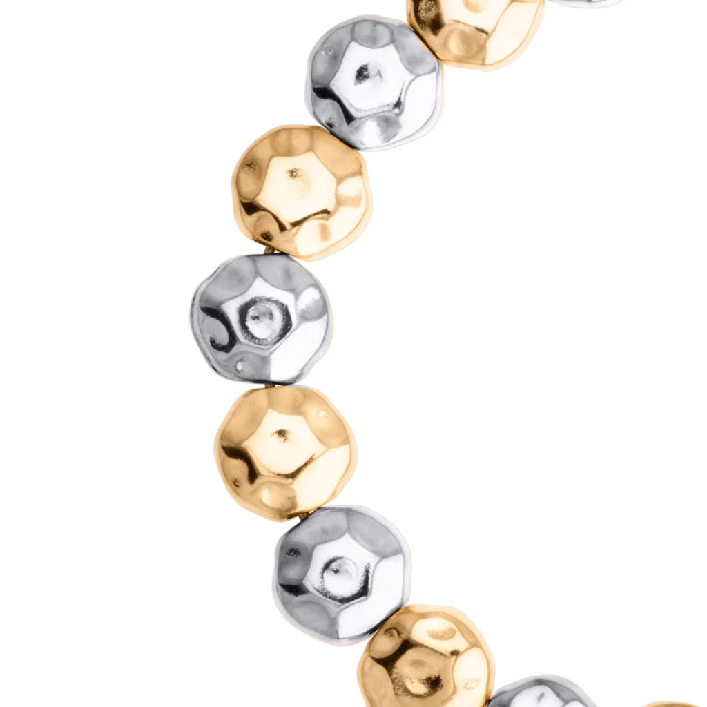 Pulsera con lunetas en baño de Oro 22K y rodio, Ajustable - Joyería y bisutería fina