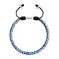 Pulsera con rondeles de piedra de 4mm con mini donas en baño de rodio - Joyería y bisutería fina