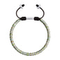 Pulsera con rondeles de piedra de 4mm con mini donas en baño de rodio - Joyería y bisutería fina