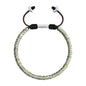 Pulsera con rondeles de piedra de 4mm con mini donas en baño de rodio - Joyería y bisutería fina