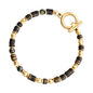 Pulsera en baño de Oro 22K con conchas filipinas talladas a mano y piedras semipreciosas - Joyería y bisutería fina
