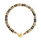 Pulsera baño de Oro 22K, rondeles de piedras naturales - Joyería y bisutería fina