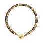 Pulsera baño de Oro 22K, rondeles de piedras naturales - Joyería y bisutería fina