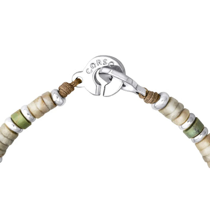 Pulsera baño de rodio, rondeles de piedras naturales - Joyería y bisutería fina