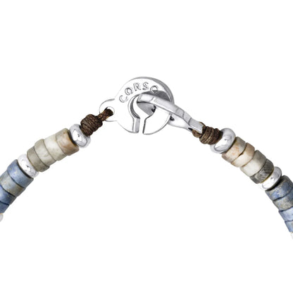 Pulsera baño de rodio, rondeles de piedras naturales - Joyería y bisutería fina