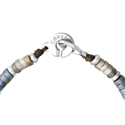 Pulsera baño de rodio, rondeles de piedras naturales - Joyería y bisutería fina