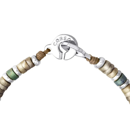 Pulsera baño de rodio, rondeles de piedras naturales - Joyería y bisutería fina
