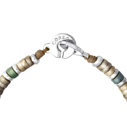 Pulsera baño de rodio, rondeles de piedras naturales - Joyería y bisutería fina