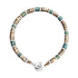 Pulsera baño de rodio, rondeles de piedras naturales - Joyería y bisutería fina