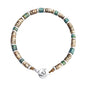 Pulsera baño de rodio, rondeles de piedras naturales - Joyería y bisutería fina