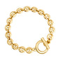 Pulsera de eslabones con broche omega en baño de oro 22K - Joyería y bisutería fina