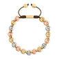 Pulsera de eslabones baño en rodio, oro 22K y oro rosa 22K - Joyería y bisutería fina